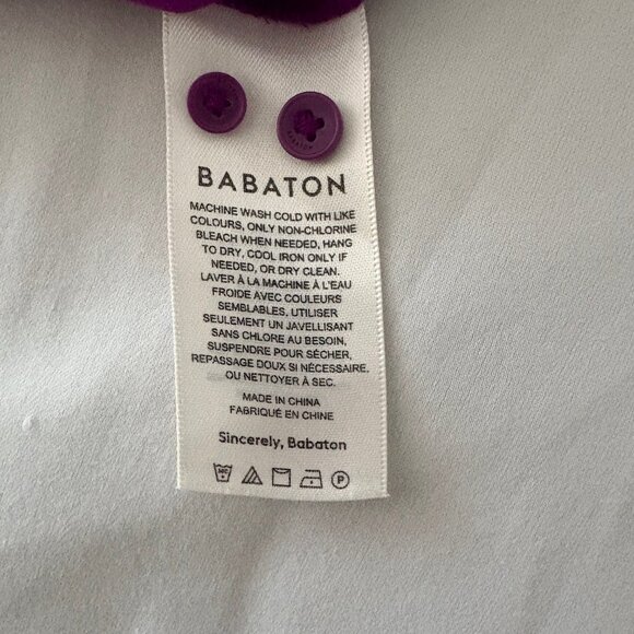 Babaton V-Neck Blouse in Purple - Size S - Picture 7 of 8